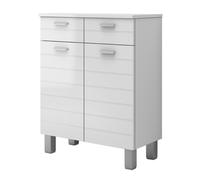 Mobile multiuso RIGO con 2 ante e 2 cassetti Bianco Lucido 69x34 cm