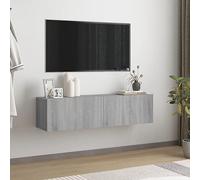 Mobile Muro TV,mobile tv soggiorno mobile tv legno con Spazio di Archiviazione Adatto a soggiorno, camera da letto, studio, salotto Grigio Sonoma 120x30x30cm Legno Ingegnerizzato