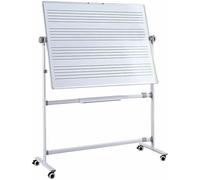 Mobile Music Staff - Lavagna magnetica cancellabile a secco su due lati, perfetta per la scuola o l'uso domestico, dimensioni 90 x 120 cm, per una facile scrittura e visualizzazione