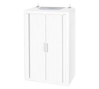 Mobile Nascondi Copri Caldaia a serranda orizzontale Bianco 59x39x98 cm - HIM902