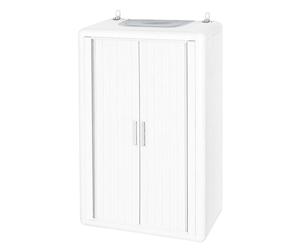 Mobile Nascondi Copri Caldaia a serranda orizzontale Bianco 59x39x98 cm - HIM902