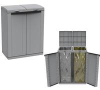 Mobile Pattumiera 2 Posti 68x39x88h Armadietto Raccolta Differenziata ECOCAB 2