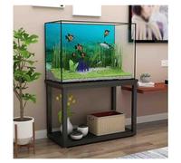 Mobile per acquario, Supporto for acquario, doppio strato antiscivolo, nero, bianco, dimensioni multiple, serbatoio non incluso(Black-b,60x30x50 cm)