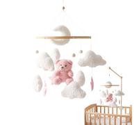 Mobile per culla - Bear, Cloud, Star, Decorazione sospesa | Decorazione estetica e rotante per lecca -lecca, peluche dolce per, ragazze, ragazzi, piccoli, in età prescolare