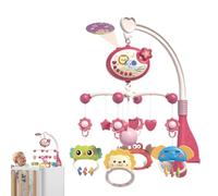 Mobile per culla, mobile per culla - campana rilassante per dormire, mobile per culla telecomandata, mobili di decorazione a rotazione elettrica per la cameretta dei bambini, baby shower, baby shower