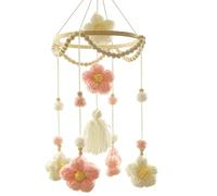 Mobile per la Culla del Neonato - Carillon Da Culla Con Fiori Intrecciati - Giocattolo Sensoriale Colorato Rilassante Rotante per Culla Camera Decorazione