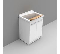 Mobile per lavatoio 61x50x81 cm con asse in legno - Revine | Dolomite