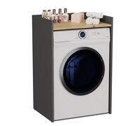 Mobile per Lavatrice o Asciugatrice con Ripiano Superiore - Mobile Copri Lavatrice da Bagno/Lavanderia, Design Minimal, Struttura con Fianchi e Schienale, in Diversi Colori MLT1 (Rovere/antracite)