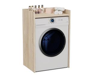 Mobile per Lavatrice o Asciugatrice con Ripiano Superiore - Mobile Copri Lavatrice da Bagno/Lavanderia, Design Minimal, Struttura con Fianchi e Schienale, in Diversi Colori MLT1 (Rovere chiaro)