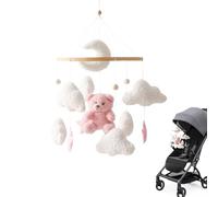 Mobile per letto - Peluche in legno, 45 x 23 cm, con ciondolo a forma di orso Cloud Star per la stanza dei bambini, con rotazione a 360°, giocattolo musicale, bambino rilassante, camera per
