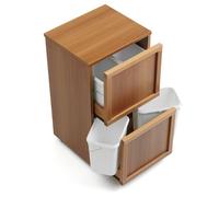 MOBILE PER RACCOGLITORE DI DIFFERENZIATA, 874 MADERA, IN LEGNO, COLORE CILIEGIO, ARREDAMENTI ITALIA