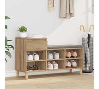 vidaXL Armadio scarpiera con cassetto in rovere artigianale 102 x 36 x 60 cm, panca portaoggetti per scarpe rustiche, organizer compatto per ingressi, armadio multiscomparto durevole, mobile utilit