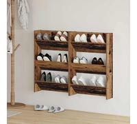 Mobile per scarpe 2 pz 60 x 18 x 90 cm Legno ingegnerizzato