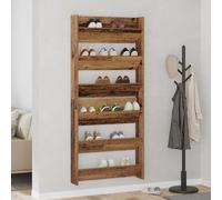 Mobile per scarpe 2 pz 84 x 18 x 90 cm Legno ingegnerizzato