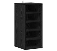 Mobile per Scarpe 32x35x70 cm Legno Ingegnerizzato Rovere Nero | 5 ripiani, capacità 160 kg, design minimalista, facile pulizia, ampio spazio