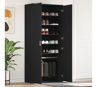 Mobile per scarpe 80 x 39 x 178 cm Legno ingegnerizzato Nero