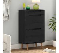 vidaXL Mobile per scarpe MOLDE 59,5 x 35 x 103 cm Nero