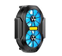 Mobile Phone Cooler, Two-Fan Clamp-On Cooling Pad, Heat Dissipation Attachment, Boosts Smartphone Performance, for Travel Dorm Game Play Road Trip Adults Girls Boys Use