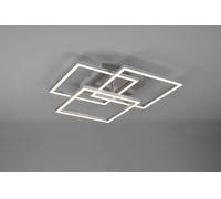 MOBILE PLAFONIERA LED 27W 3200lm, 2700 - 6000K ACCIAIO SATINATO 3 QUADRATI ORIENTABILI CON TELECOMANDO MULTIFUNZIONE L. 39CM DIMMERABILE