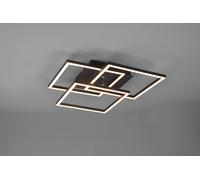 MOBILE PLAFONIERA LED 27W 3200lm, 2700 - 6000K NERA 3 QUADRATI ORIENTABILI CON TELECOMANDO MULTIFUNZIONE L. 399CM DIMMERABILE