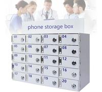 Mobile porta cellulare in acrilico, da parete, con 60 scomparti, design con serratura, perfetto per uffici e spazi pubblici, per tenere in ordine il tuo spazio di lavoro