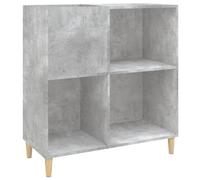 vidaXL Mobile Porta Dischi Grigio Cemento 84,5x38x89 Legno Multistrato