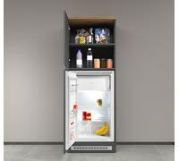 Mobile porta frigo SOLE Antracite opaco / Rovere Wotan