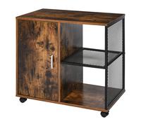 Mobile Porta Stampante 1 Anta 2 Ripiani 70x40x65,5 cm Marrone