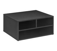 Mobile Porta Stampante Da Ufficio Con 3 Ripiani Aperti A 2 Livelli, 47x40x22.5 Cm, Nero