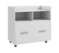 MOBILE PORTA STAMPANTE HOMCOM HOMCOM IT924-071V80WT, Mobile porta stampante, 76x75,5 cm, 26 kg
