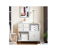 Mobile porta stampante, mobile da ufficio, comodino, tavolino da salotto, in bianco, dim. circa 80 x 75 x 40 cm, modello ASK11-W Mobile Porta Stampante Mobile Stampante Cassettiera Comodino Comodino A