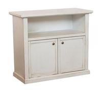 MOBILE PORTA TV 2 PORTE + 1 VANO A GIORNO SHABBY CHIC AVORIO ANTICATO