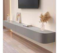 Mobile Porta TV A Parete Con Anta Ampio per Soggiorno E Ufficio Moderno - Sospeso Con Cassetto Elegante per Appartamenti (Grey, 180cm)