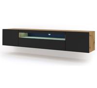 MOBILE PORTA TV AURA 200 ARTISAN OAK NERO OPACO LED