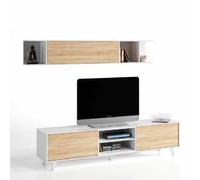 Mobile porta TV basso Fores Parete attrezzata moderna con pensile 180x41x51 cm