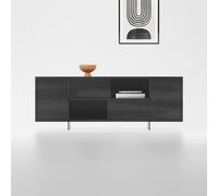 Mobile porta-TV con struttura realizzata in laminato Ecologico spessore 180x45x h65 cm ante e scorrevoli da 18 mm colore Nero Carbone nero