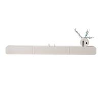 Mobile porta TV da parete, moderno, 200 cm, console multimediale galleggiante con porta, elegante unità di archiviazione per soggiorno per intrattenimento (bianco)
