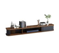 Mobile porta TV galleggiante a parete con ante scorrevoli, foro per cavo, ideale per router, set-top box, lettore DVD
