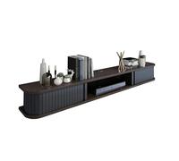 Mobile porta TV galleggiante a parete con ante scorrevoli, foro per cavo, ideale per router, set-top box, lettore DVD