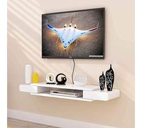 Mobile porta TV galleggiante da parete per soggiorno, elegante mensola galleggiante per TV DVD/lettore Blu Ray Moderno centro di intrattenimento a parete 110 cm