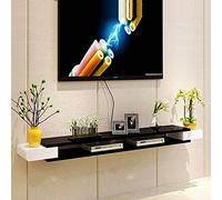 Mobile porta TV galleggiante per soggiorno, unità di intrattenimento a parete con ripiani per lettori Blu Ray/DVD, unità da parete moderna 110 cm TV da parete elegante decorazione per la casa