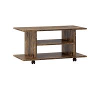 HOMCOM Mobile Porta TV Moderno con Ripiani, Ruote Girevoli e Freni, 80x40x40 cm, Marrone Rustico Aosom Italy