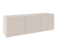 Mobile porta TV moderno 150 cm in beige cashmere con 3 ante push-to-open e vani capienti. Design elegante con frontali scanalati e bordi ABS resistenti, ideale per soggiorno contemporaneo.