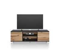 Mobile Porta Tv Rachele, Nero Frassino e Rovere Rustico