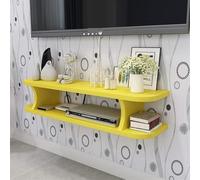 Mobile porta TV sospeso, console da parete con vano portaoggetti per set-top box, soggiorno, camera da letto, cucina, elegante organizer, design salvaspazio