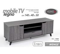 MOBILE PORTA TV TELEVISORE MODERNO 2 RIPIANI ANTE ROVERE WENGè 14040h50 cm