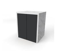 Mobile portalavatrice in legno 79x91 cm con 2 ante Grafite e struttura Grigio