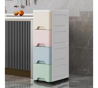 Mobile portaoggetti sottile e stretto per bagno e cucina, alto e multifunzionale, soluzione salvaspazio con fessura elegante e compatta per la casa.