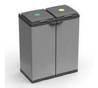 Mobile Portasacco per Raccolta differenziata in Plastica, Facile da Montare, Modular System, adatto a Sacchi da 80-110 L, Resistente, Ambienti Interni ed Esterni, 68L x 38P x 87H cm