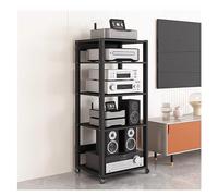 Mobile rack audio video - 6 ripiani AV stereo media Tower con ripiani regolabili per casa ufficio centro intrattenimento